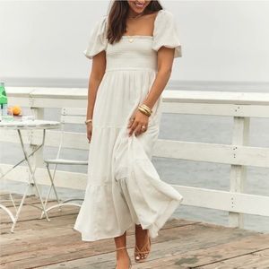 Abercrombie Linen Blend Midi Dress S